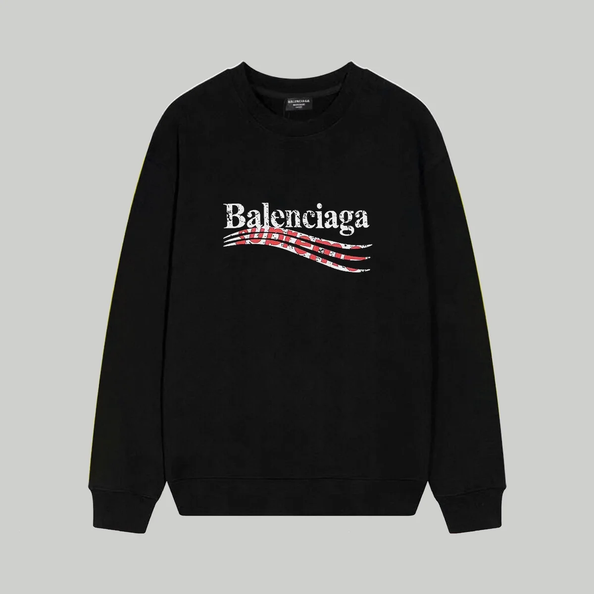 Balenciaga Balenciaga Supreme Black Crewneck Sweatshirt Black - 1