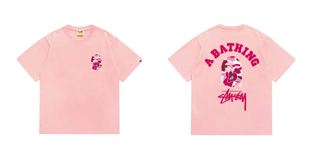 A Bathing Ape A Bathing Ape BAPE STA Pink Camo T-Shirt Pink - 1