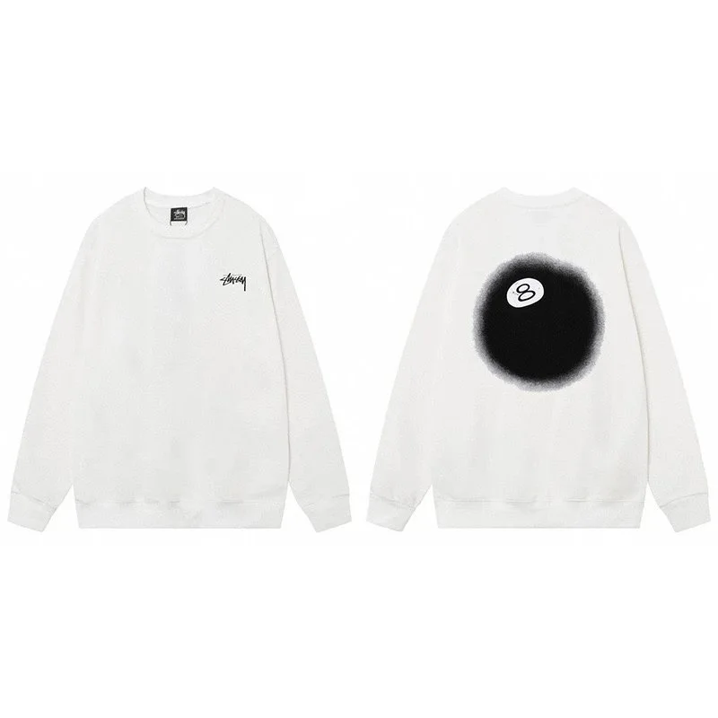 Stussy Stussy Stüssy 8 Ball White Crewneck Sweatshirt White - 1