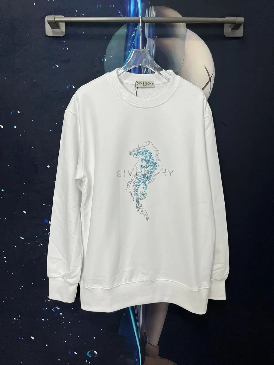 Givenchy Givenchy White Dragon Rhinestone Sweatshirt White