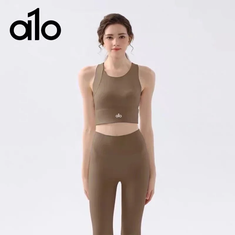 Alo Yoga Alo Cocoa Brown Set Women's Activewear Brown - 1