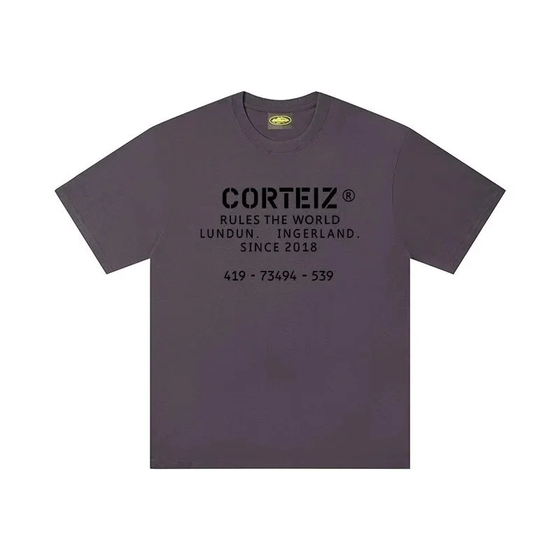 Corteiz Corteiz Rules the World T-Shirt Dark Grey Grey - 1