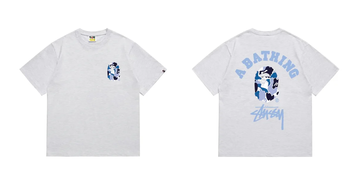 A Bathing Ape A Bathing Ape BAPE STA Grey Camo T-Shirt Grey - 1