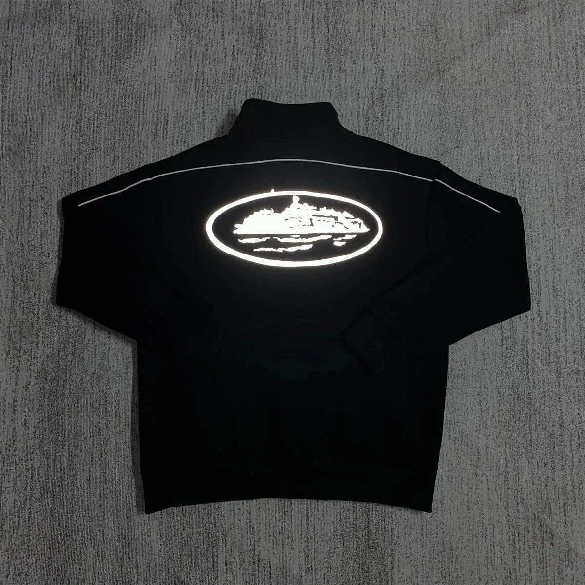Other Black Jacket with Reflective Oval Logo Track Top Black - 1
