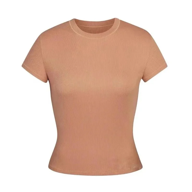 Other Peach Color Ribbed T-Shirt Multicolor - 1