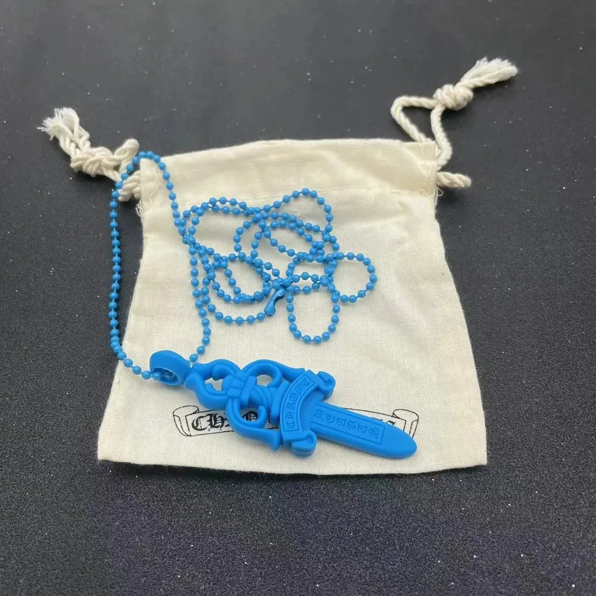 Chrome Hearts Chrome Hearts Blue Sword Necklace Blue