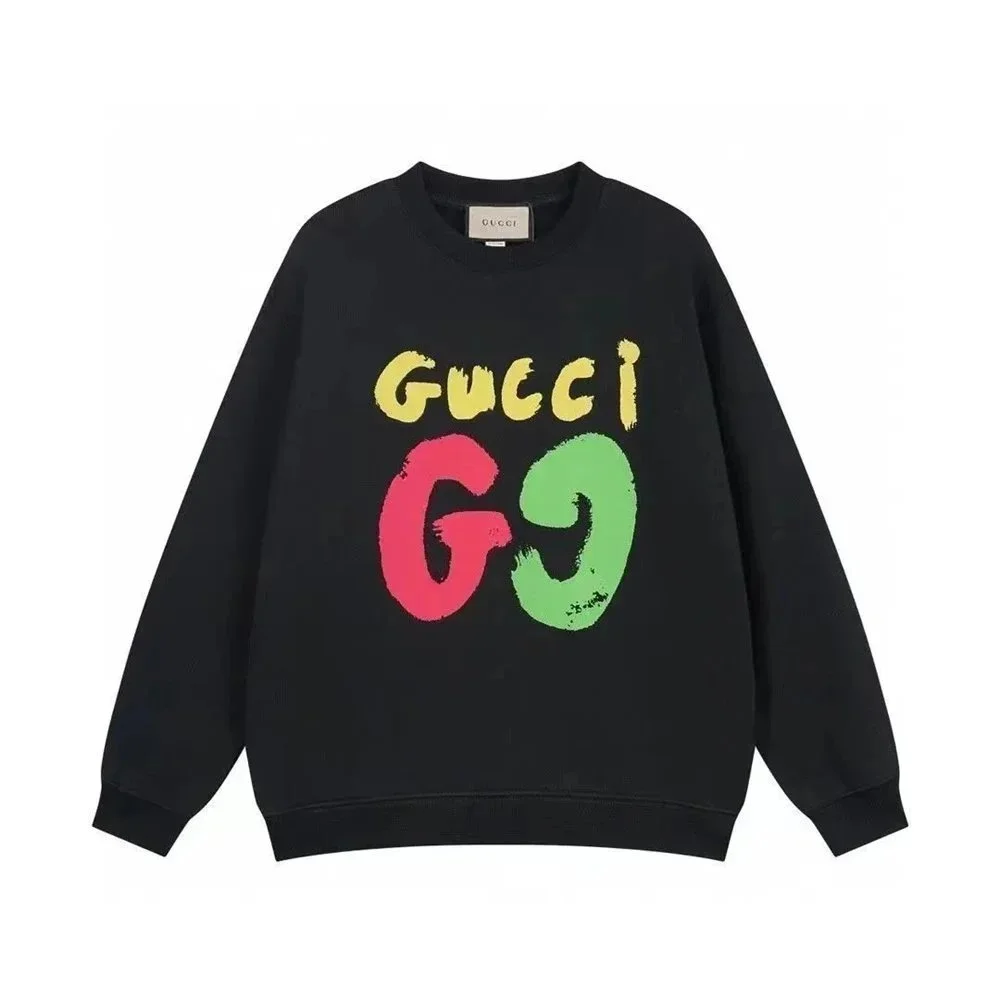 Gucci Gucci GC-02 Black 'GG' Print Sweatshirt Black - 1