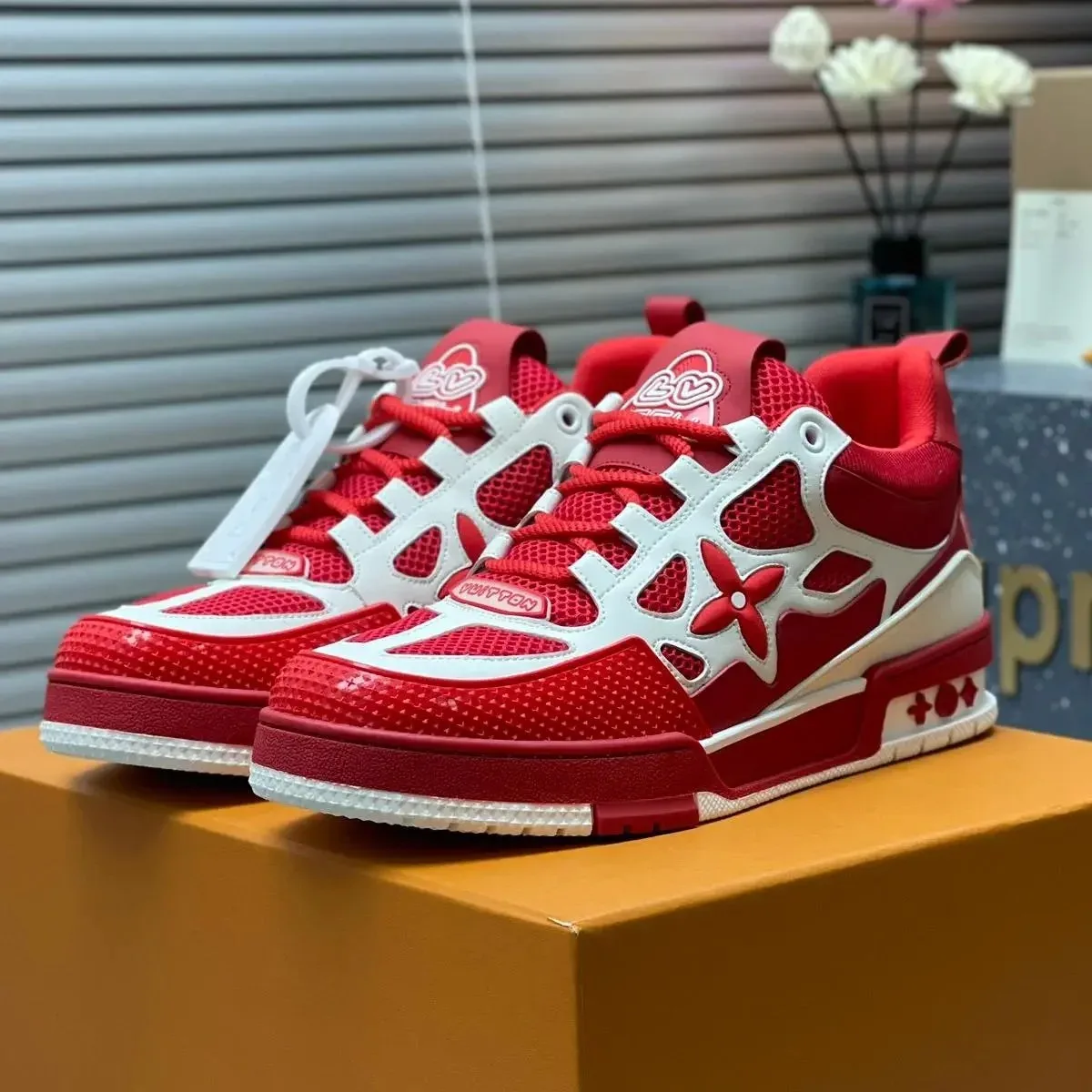 Louis Vuitton Louis Vuitton LV Trainer Red/White Sneakers Red
