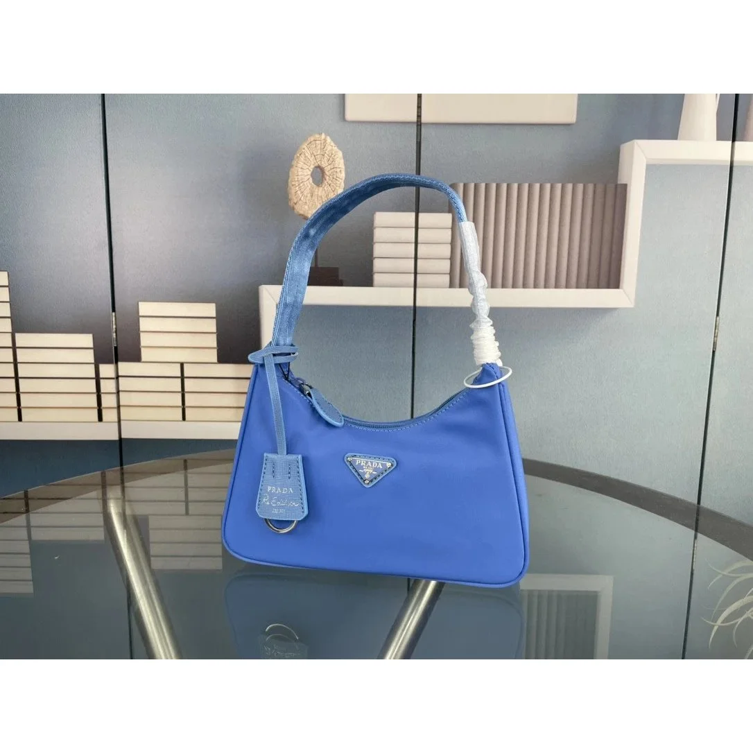 Prada Prada Re-Nylon Blue Nylon Shoulder Bag Blue - 1