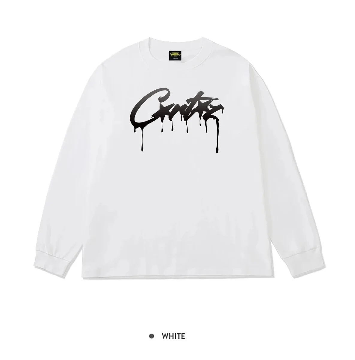 Other Unisex White 'Canttz' Drip Logo Long Sleeve T-Shirt White - 1