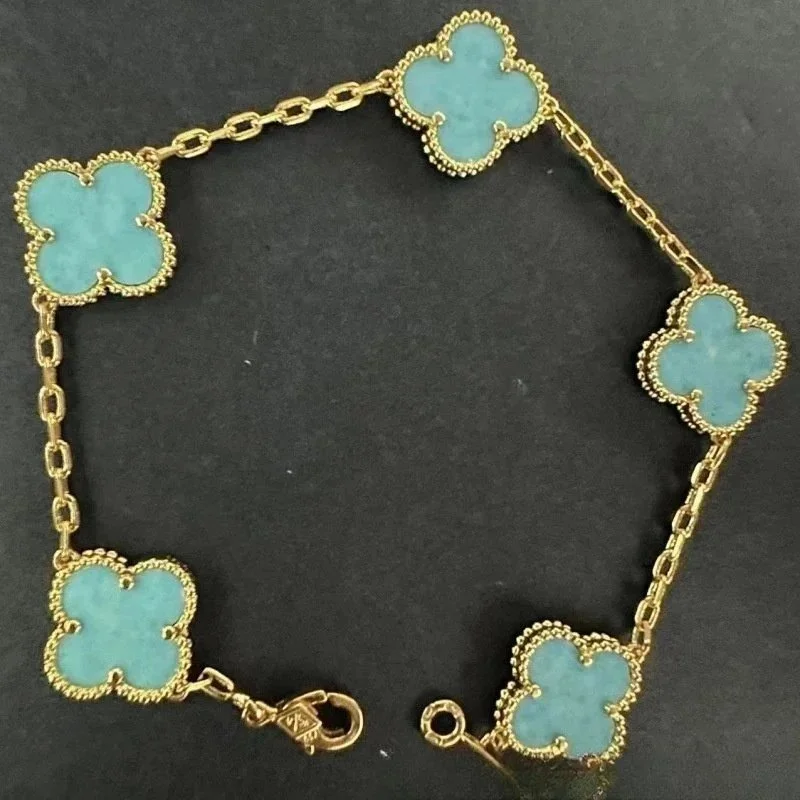 Van Cleef & Arpels Van Cleef & Arpels Alhambra Turquoise Gold Bracelet Blue - 1