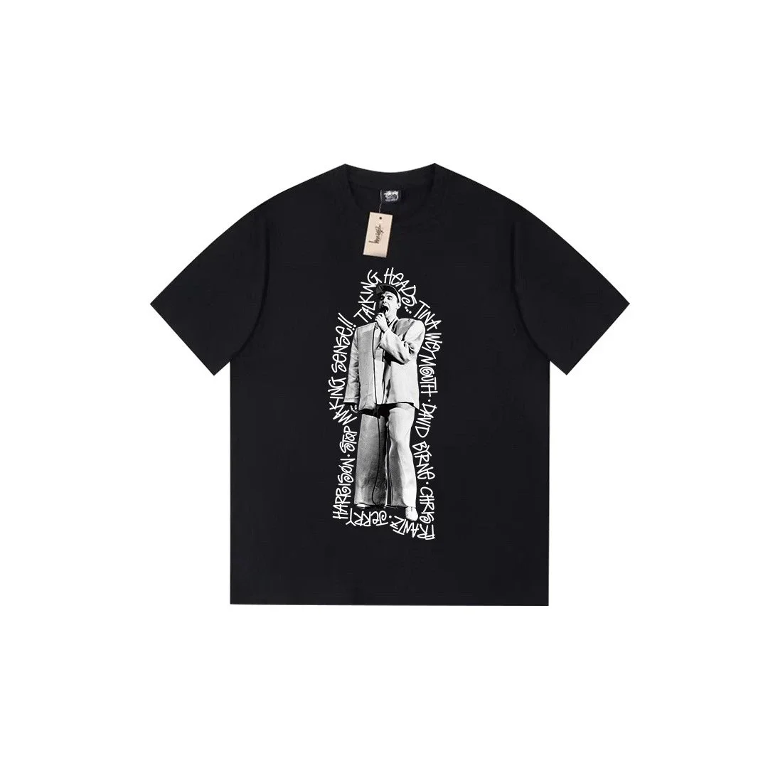 Stussy Stussy Stüssy Black Graphic T-Shirt Black - 1