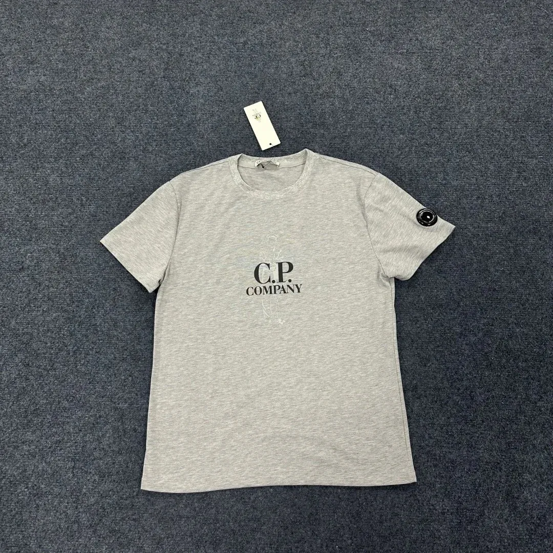 CP Company C.P. Company Grey Logo T-Shirt Grey - 1