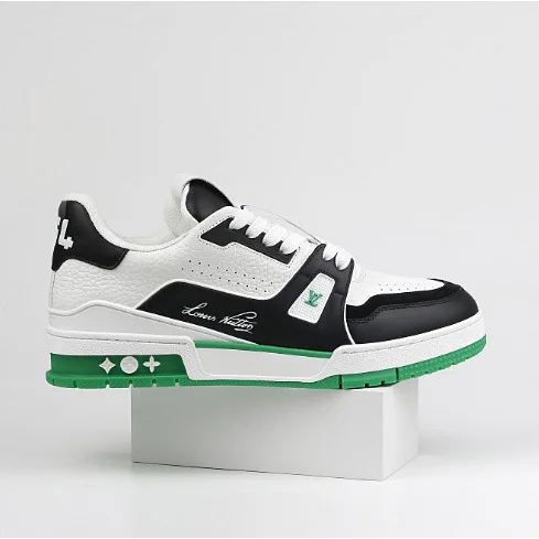 Louis Vuitton Louis Vuitton LV Trainer White/Black/Green Sneaker Multicolor