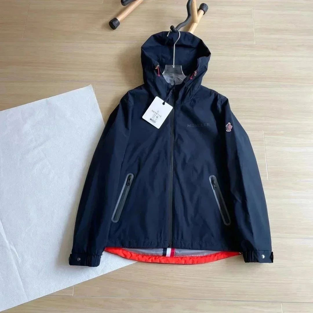 Moncler Moncler Navy/Red Lining Hooded Jacket Navy