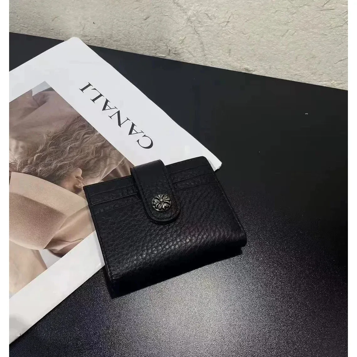Chrome Hearts Chrome Hearts Floral Cross Wallet Black Black