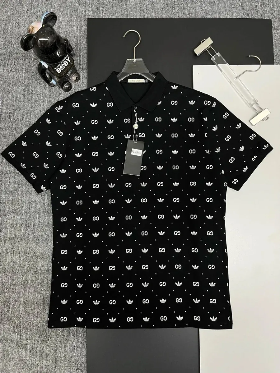 Gucci Gucci GG Supreme Polo Shirt Black Black - 1
