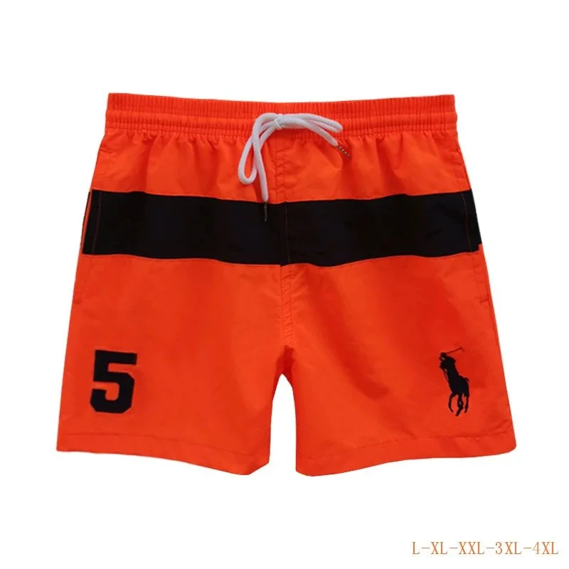 Polo Ralph Lauren Polo Ralph Lauren Orange & Black Stripe Shorts Orange - 1