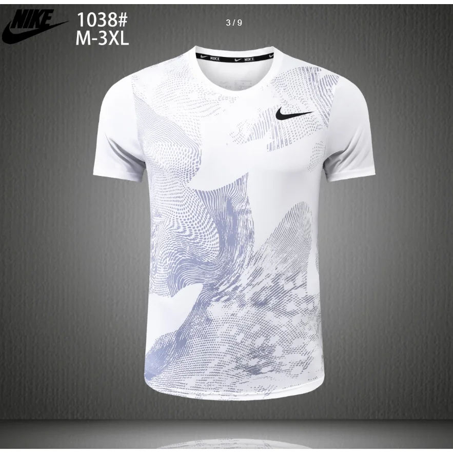 Nike Nike 1038 White/Blue Abstract T-Shirt White