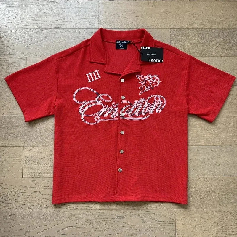 Other Red 'Emotion' Button-Up Shirt Red - 1