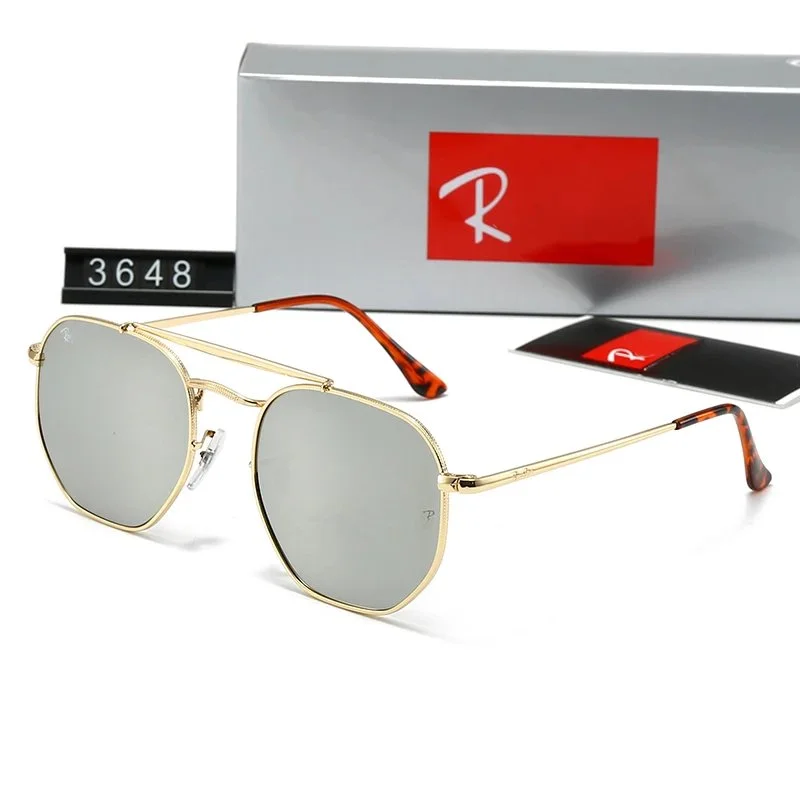Ray-Ban Ray-Ban Iconic 3648 Gold Silver Sunglasses Gold - 1