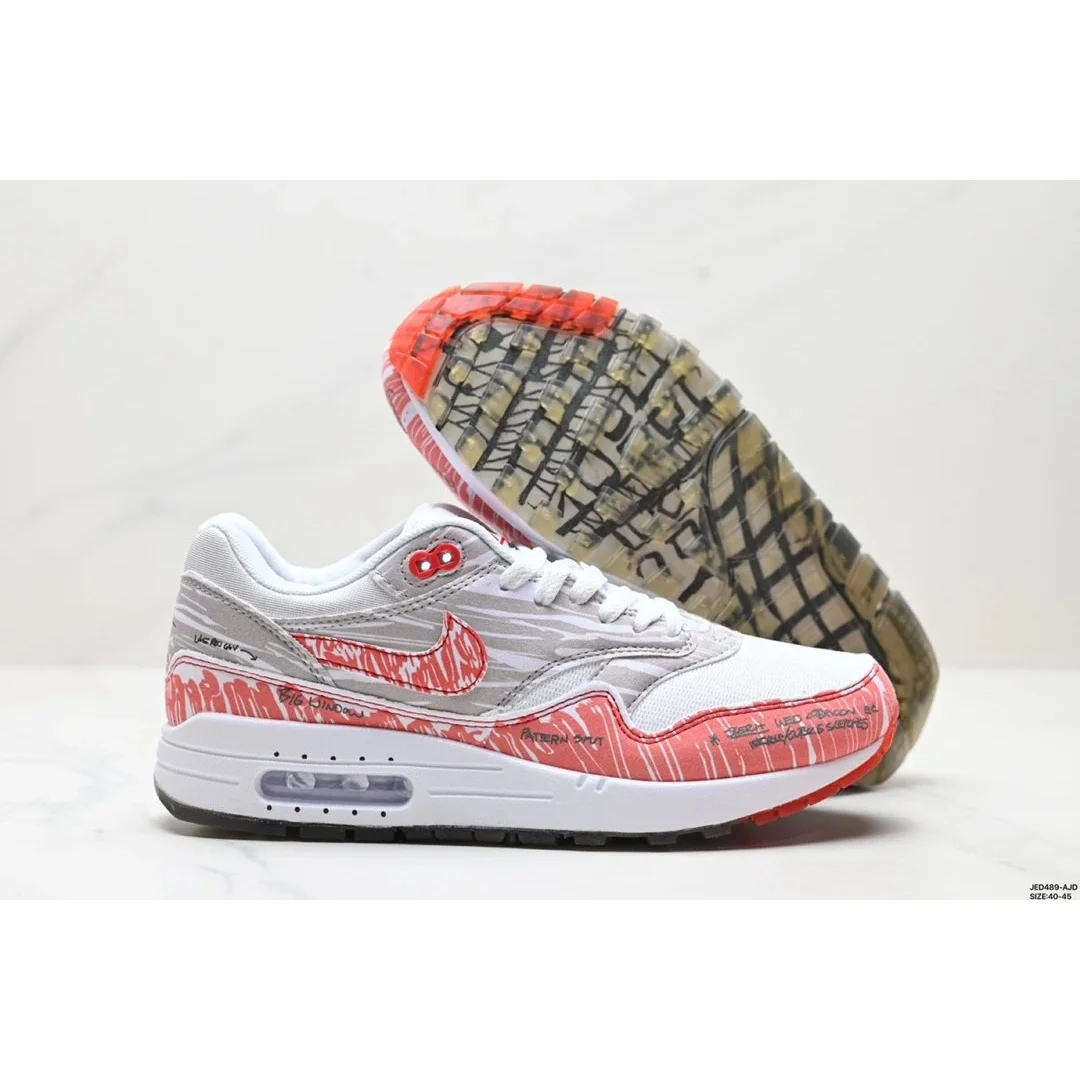 Nike Nike Air Max 1 Sketch Red Sneakers White