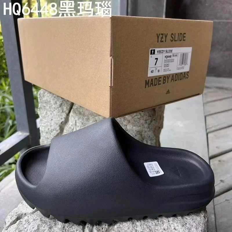 Adidas Adidas Yeezy Slide Black玛瑙 Sandals Black
