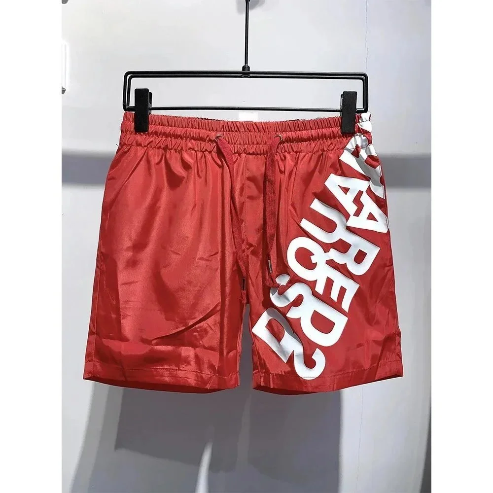 DSQUARED2 DSQUARED2 Red Shorts with Bold White Logo Red