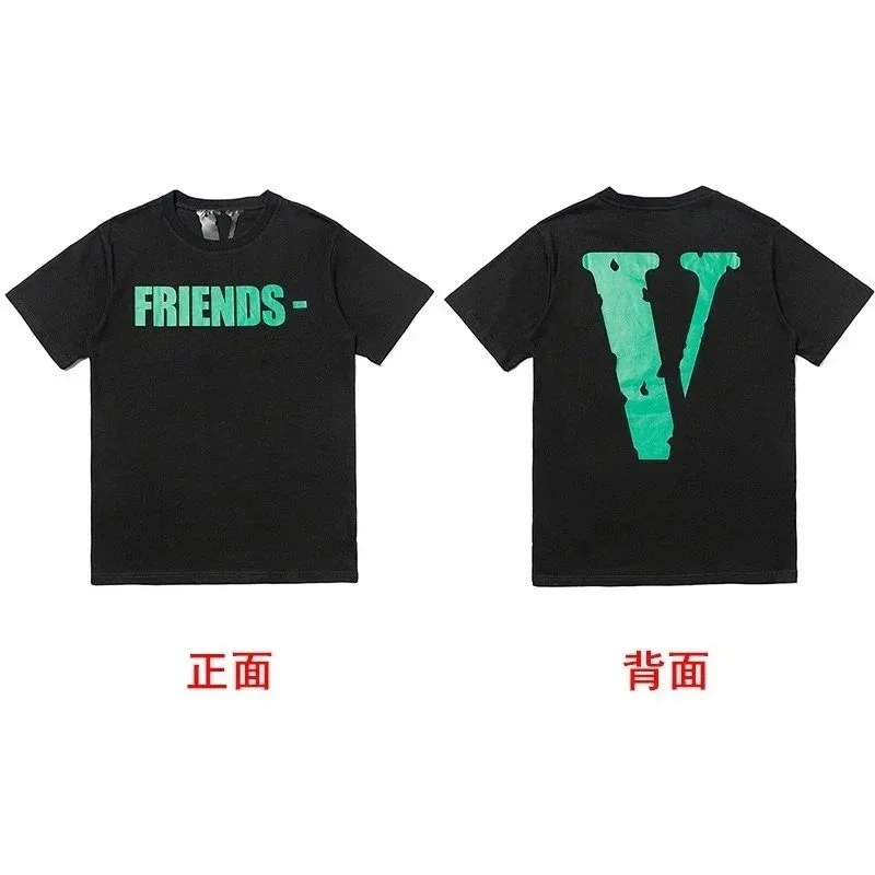 VLONE Vlone Friends V Black T-Shirt Black - 1