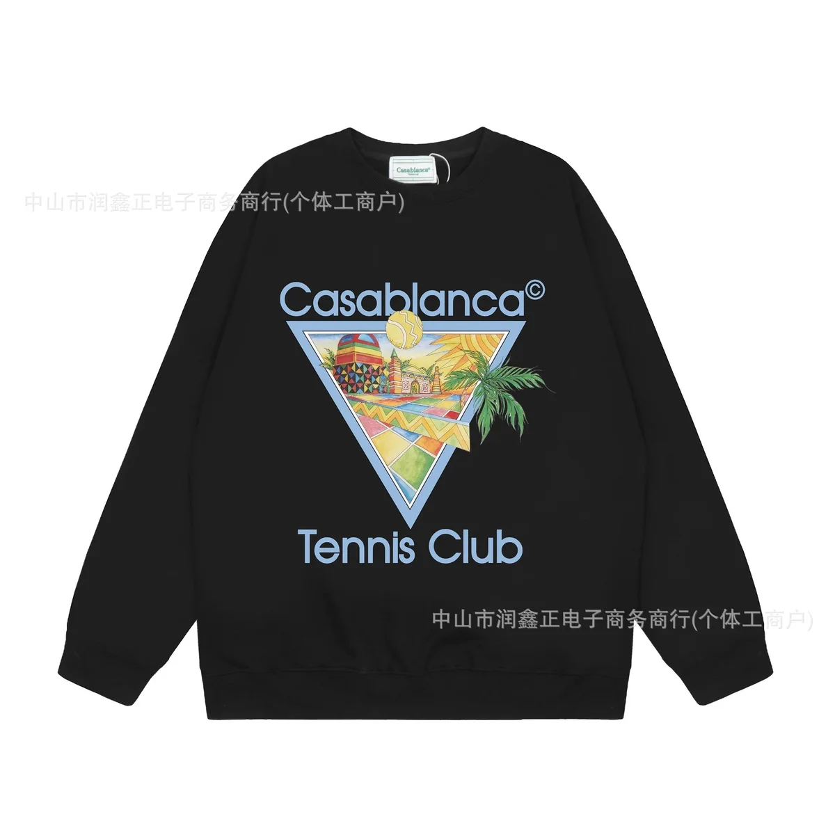 Casablanca Casablanca Tennis Club Black Sweatshirt Black - 1