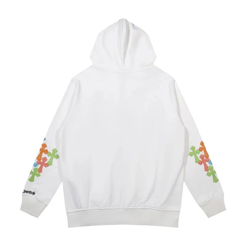 Chrome Hearts Chrome Hearts CH Cross White Multicolor Cross Hoodie White