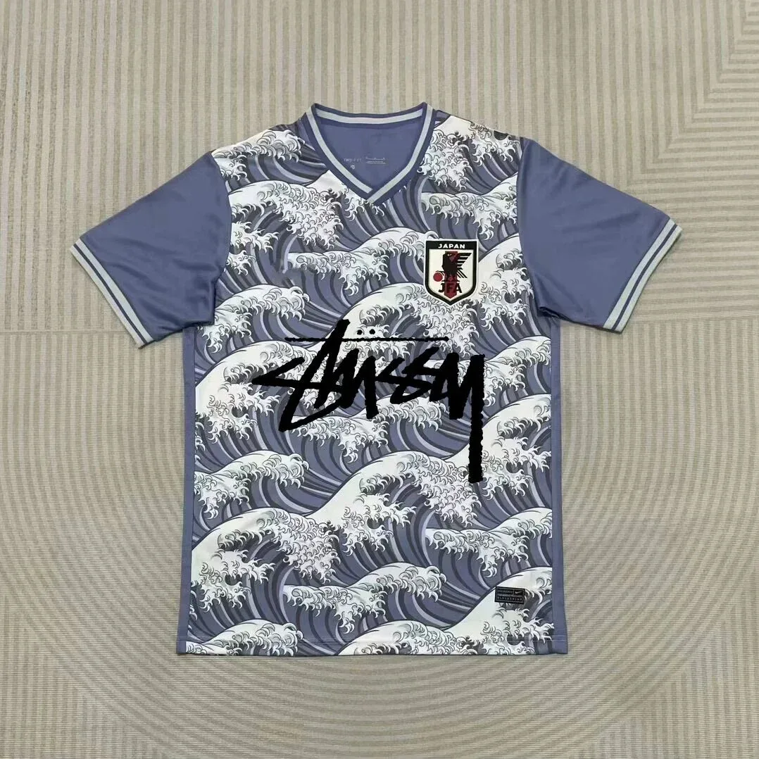 Stussy Stussy Japan Wave Signature Jersey Blue T-Shirt Blue - 1