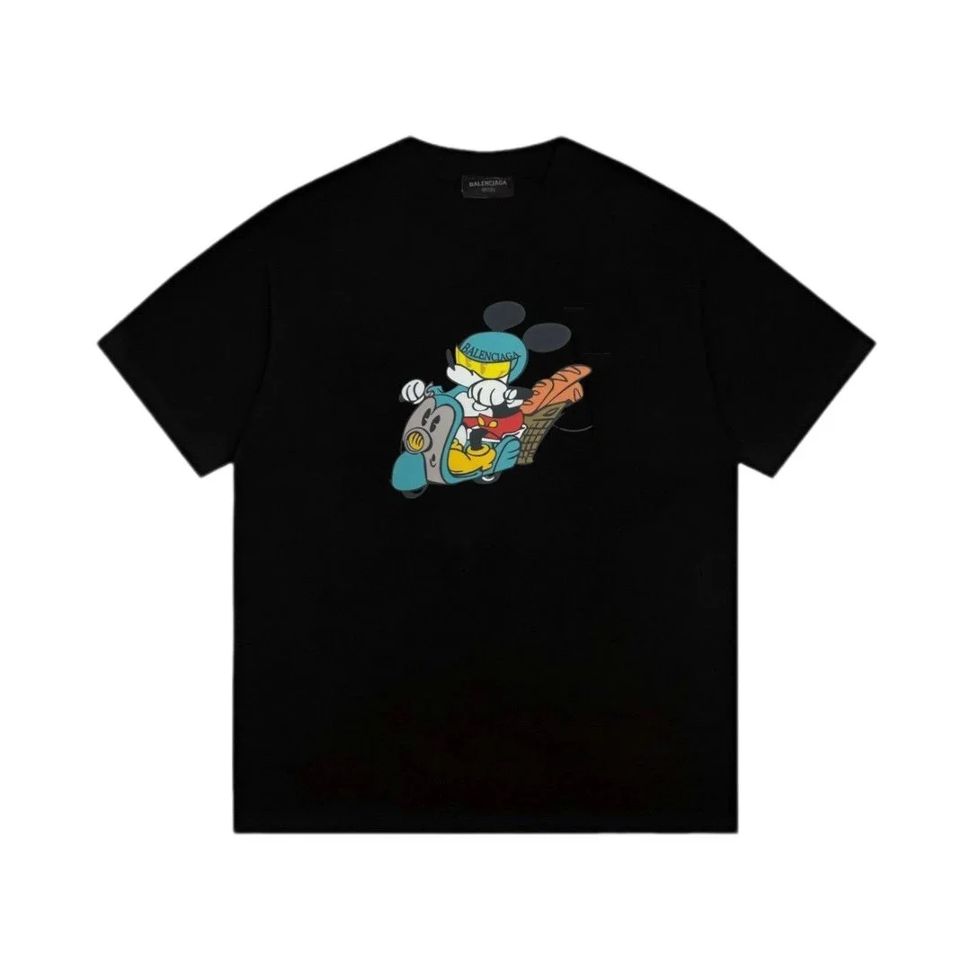 Balenciaga Balenciaga Mickey Mouse Black T-Shirt Black - 1