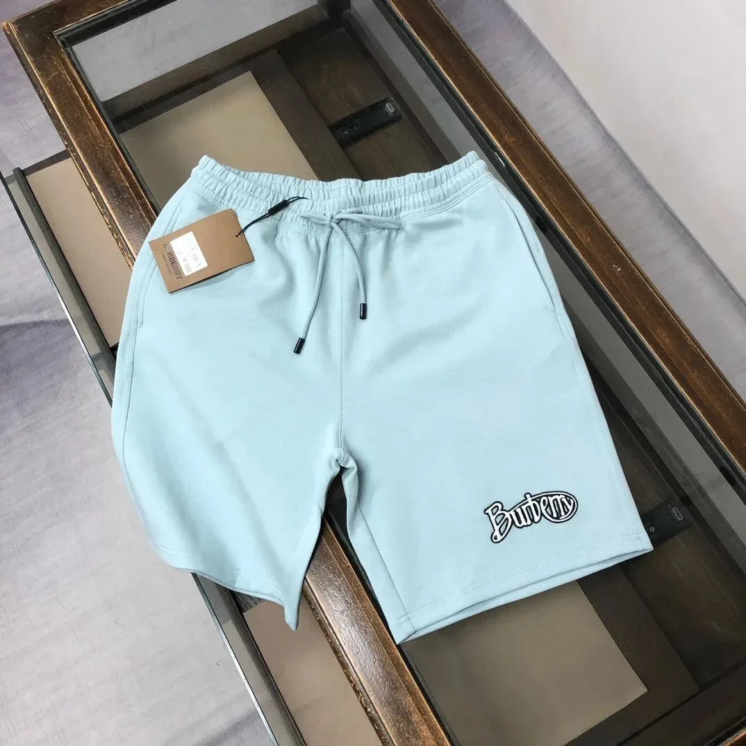 Burberry Burberry Light Blue Shorts with Embroidered Logo Blue - 1