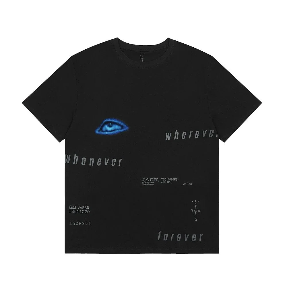 Travis Scott Travis Scott Cactus Jack Eye Print Black T-Shirt Black