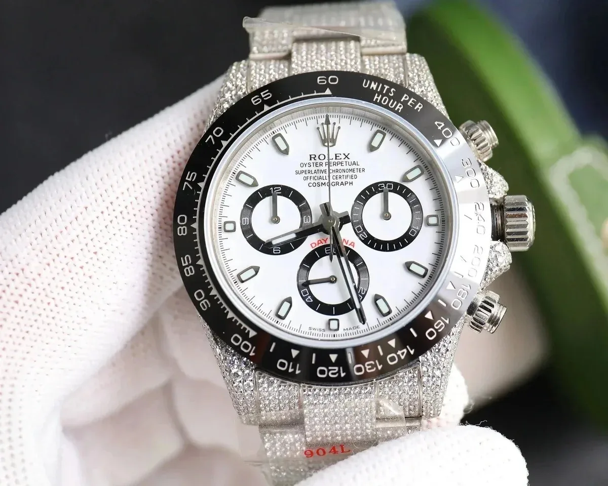Rolex Rolex Daytona Full Diamond White Watch White