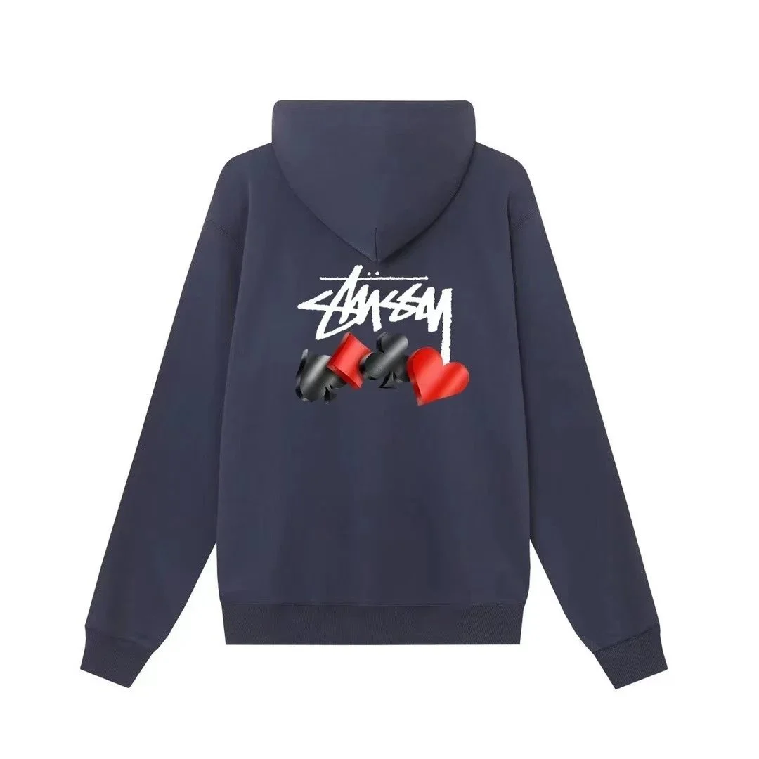 Stussy Stussy Stüssy Hoodie Navy Solid Sweatshirt Navy - 1