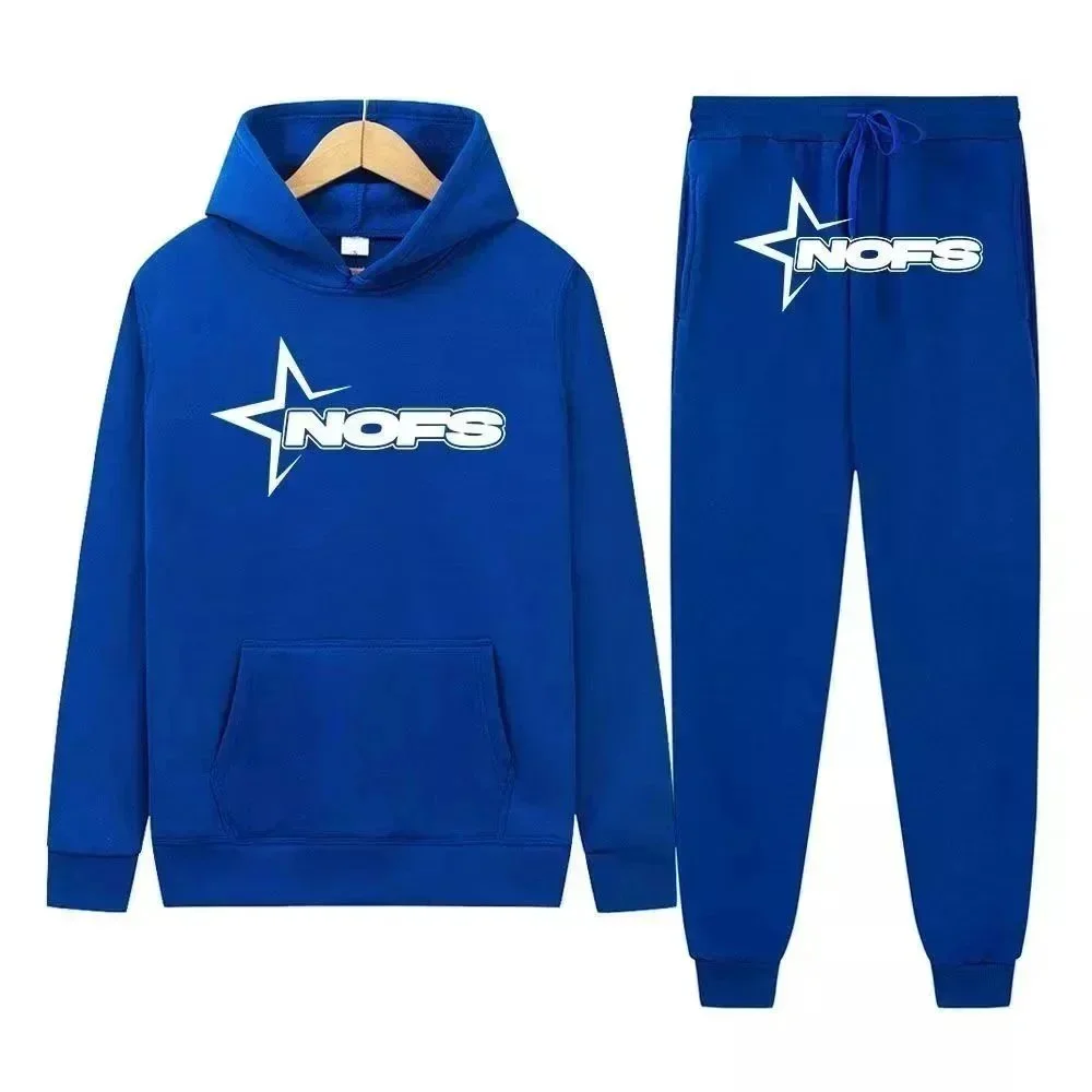 NOFS NOFS Royal Blue NOFS Star Hoodie & Joggers Set Blue - 1