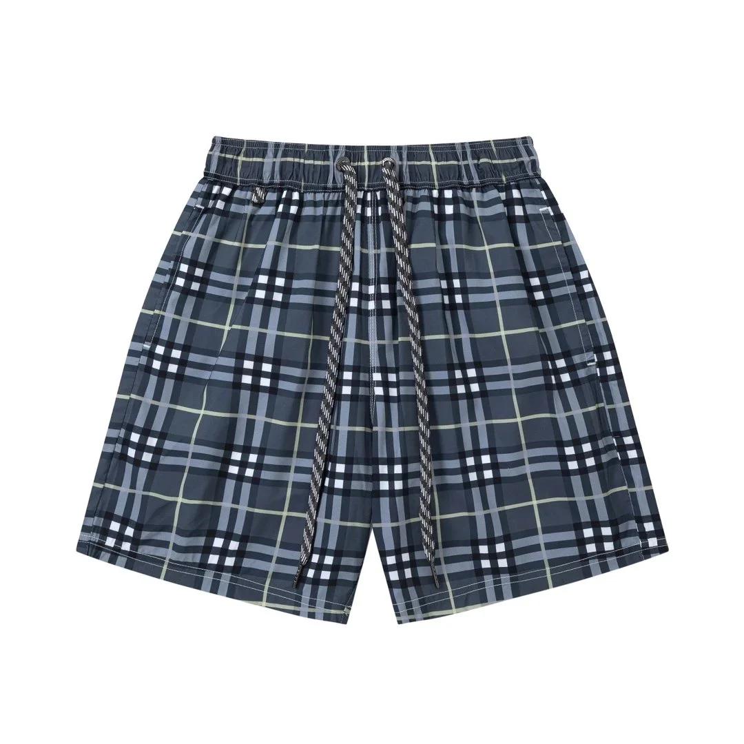 Burberry Burberry Vintage Check Dark Grey Plaid Shorts Grey