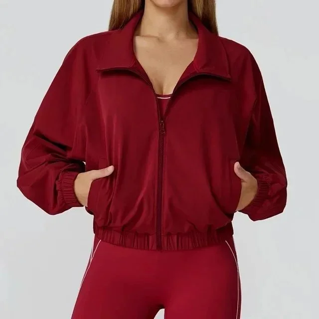 Other Bomber Jacket in Deep Red Track Suit Set Red - 1
