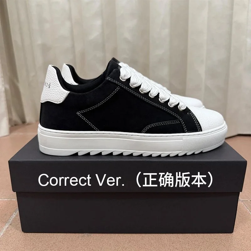 Other Unisex Acrylic Black Suede & Leather Sneakers Black - 1
