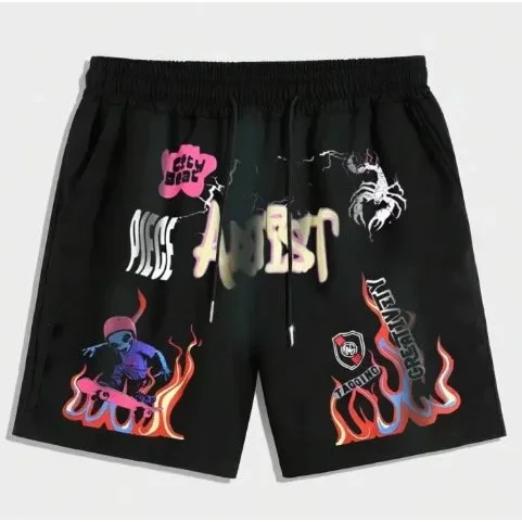 Other Black City Artist Printed Shorts Black - 1