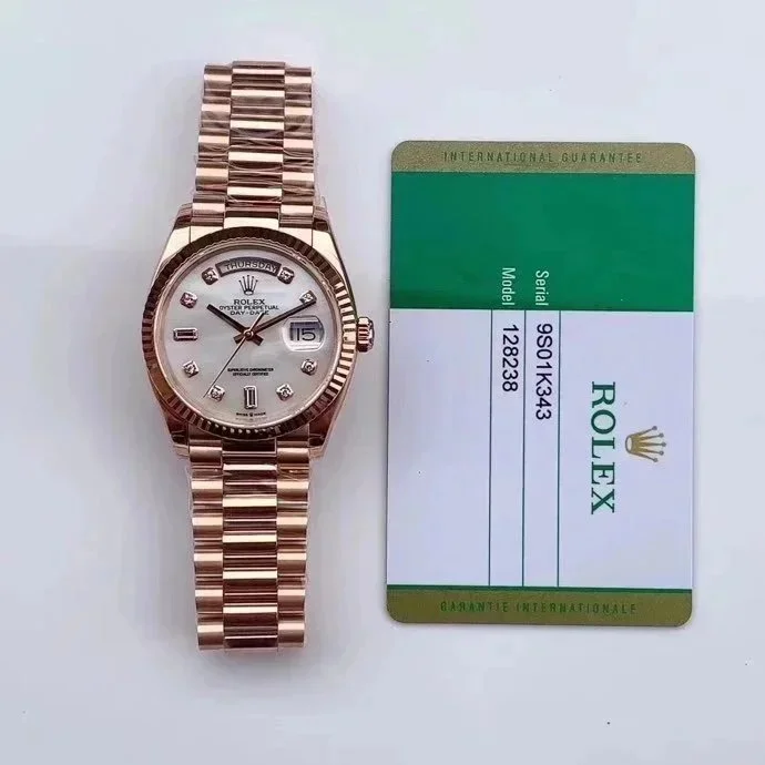 Rolex Rolex Day-Date 126238 Rose Gold White Dial Watch Gold - 1