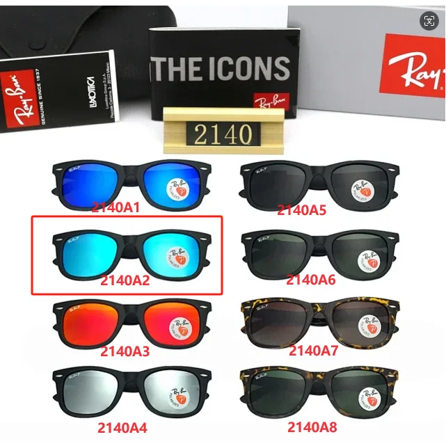 Ray-Ban Ray-Ban Wayfarer 2140 Blue Mirror Sunglasses Black