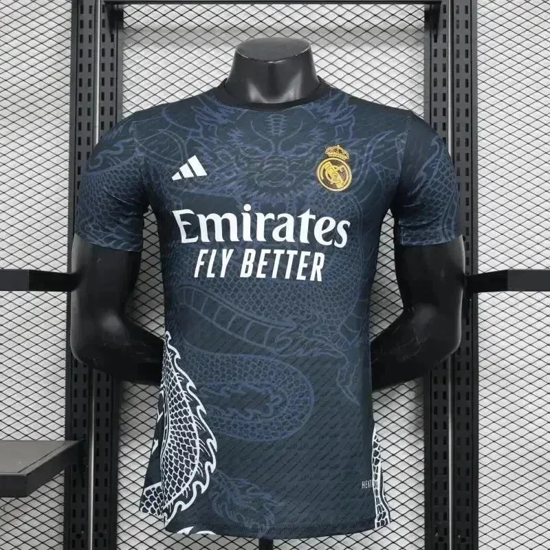 Adidas Adidas Real Madrid特别版龙纹球衣 Navy - 1