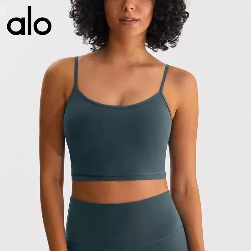 Alo Yoga Alo Dark Night Green Crop Top Green - 1