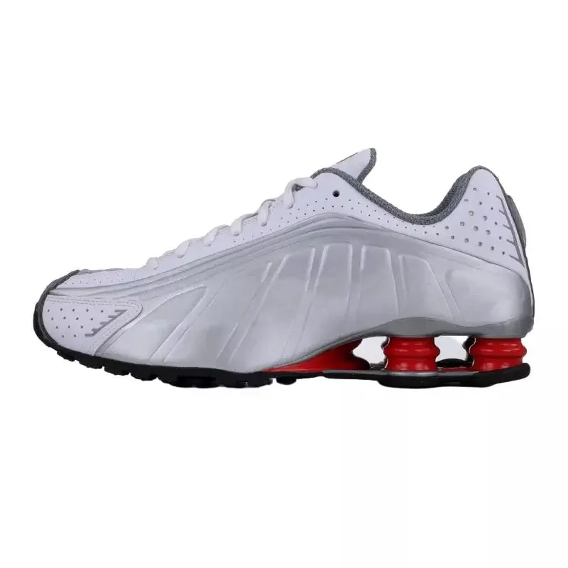 Nike Nike Shox R4 Silver Red Sneakers Silver