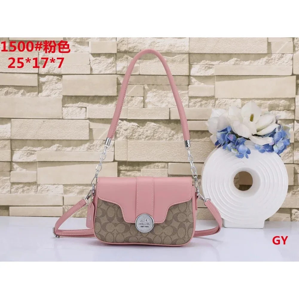 Coach Coach Signature Pink & Beige Crossbody Bag Pink - 1