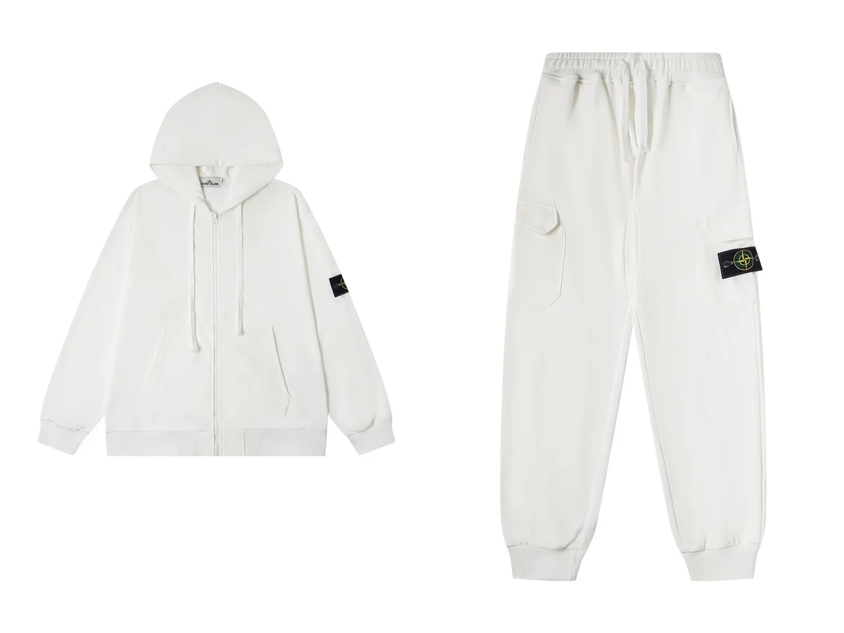 Stone Island Stone Island Shadow Project White Hoodie & Pants Set White