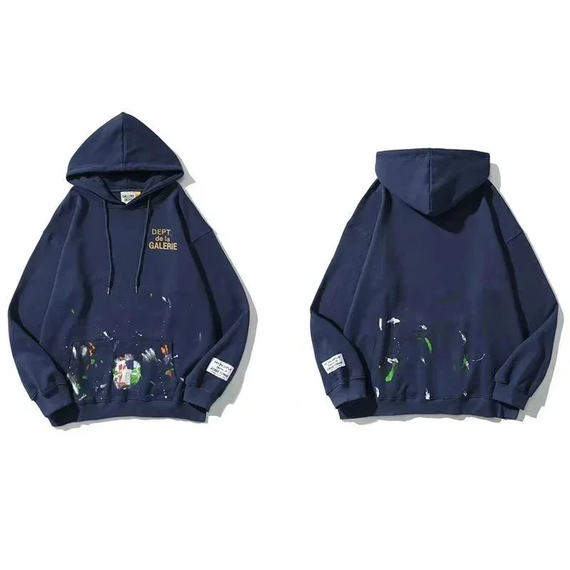 Dover Street Market London Dover Street Market London Navy Paint Splatter Hoodie Navy - 1